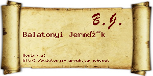 Balatonyi Jermák névjegykártya